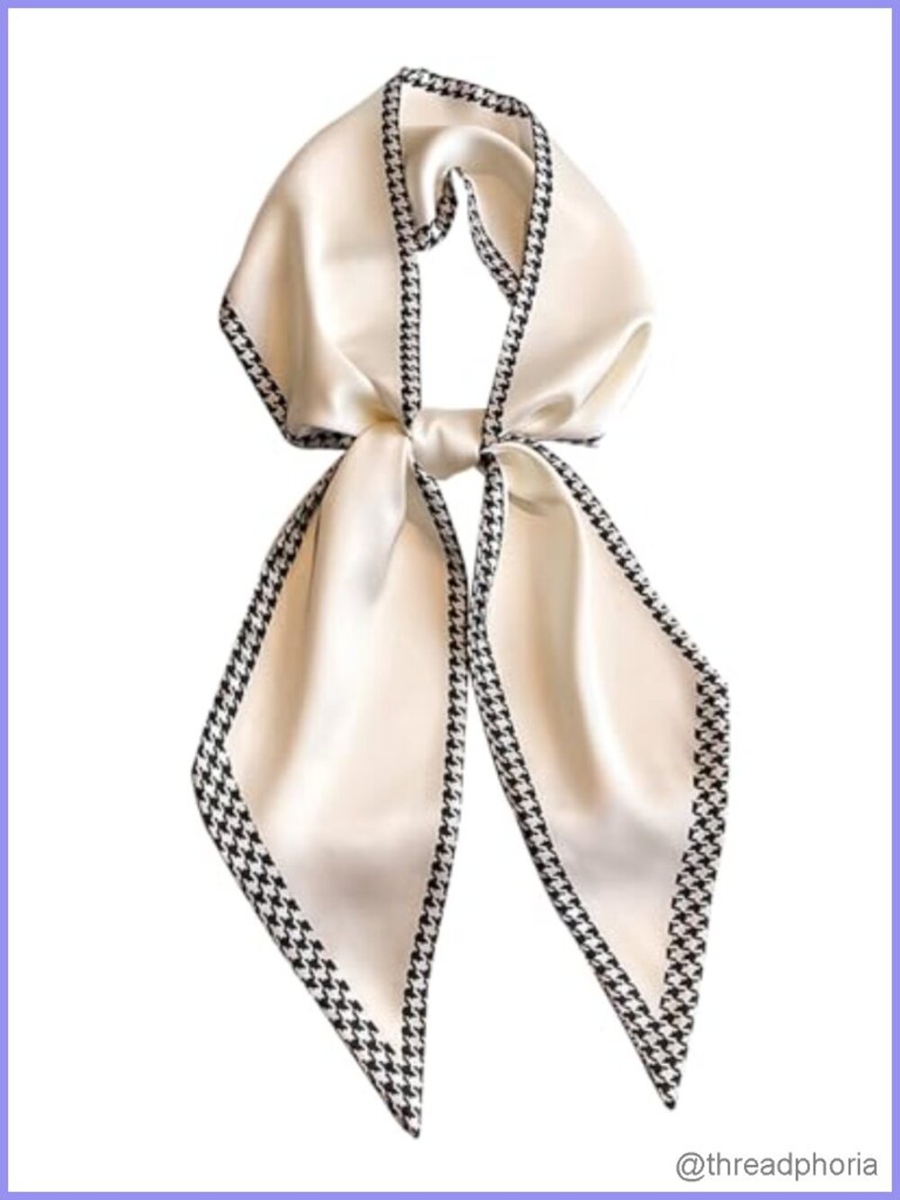 Satin Hair Scarf for Bags Neck Head, Silk-like Polyester Long Thin Fashion Scarf